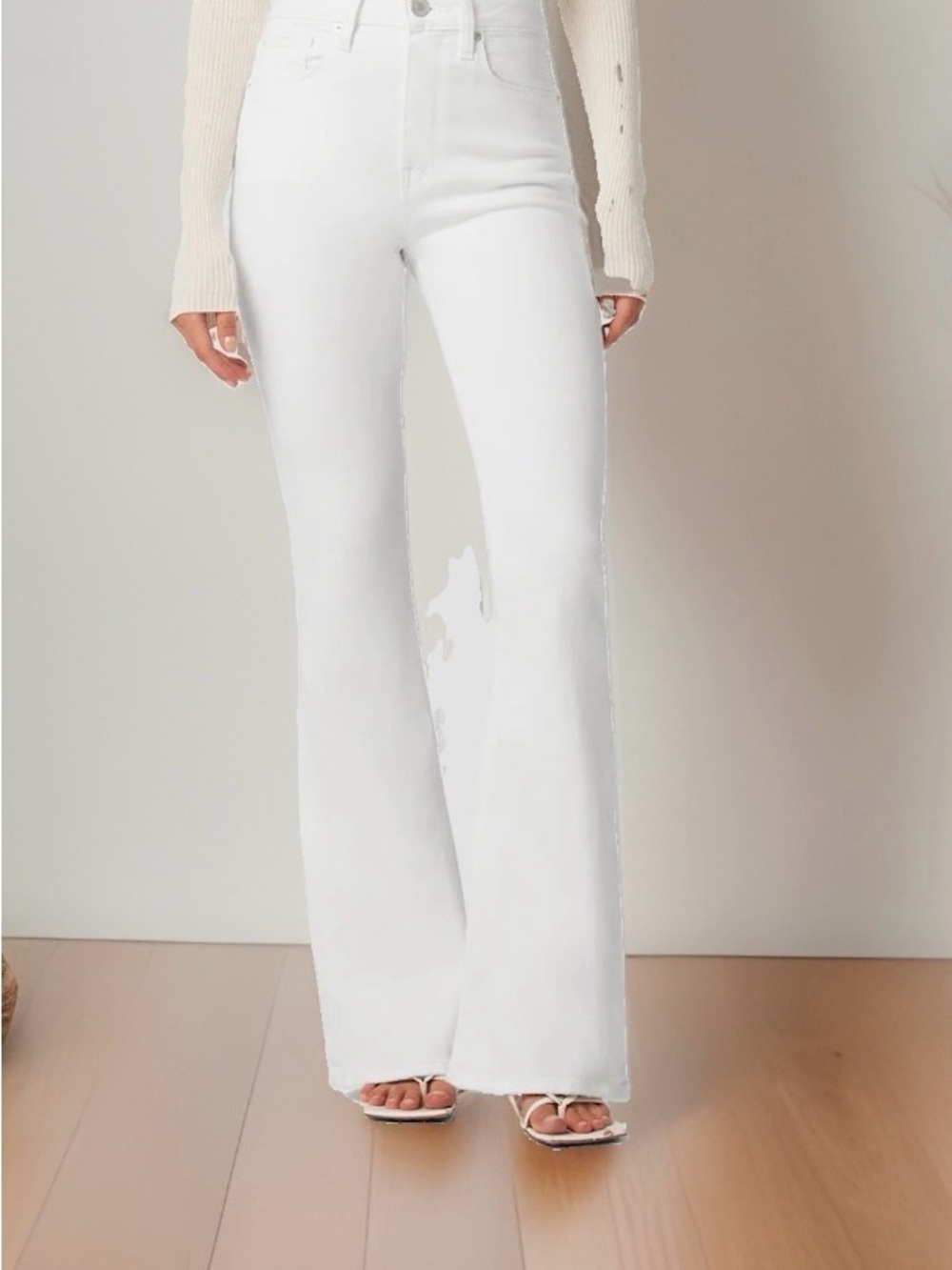 Hudson Jeans Women's White High-Rise Flare Wide Leg